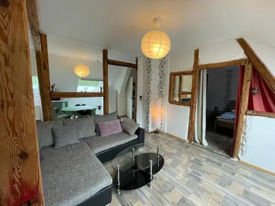 Ein Sitzbereich in der Unterkunft Paradiesisch Wohnen - Loreley
