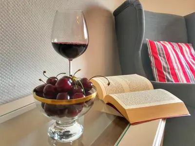 Ein Sitzbereich in der Unterkunft Apartment Happy Mosel