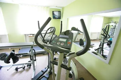Das Fitnesscenter und/oder die Fitnesseinrichtungen in der Unterkunft Hotel Lellmann