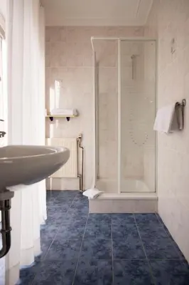 Ein Badezimmer in der Unterkunft Landgasthaus Blick ins Tal