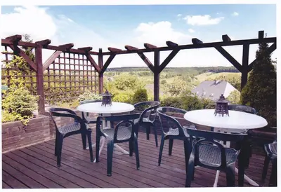 Ein Balkon oder eine Terrasse in der Unterkunft Landgasthaus Blick ins Tal