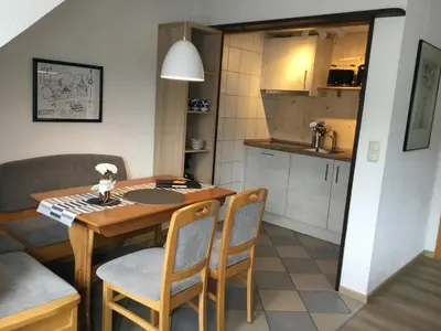 Küche/Küchenzeile in der Unterkunft Mosel-Appartements Nehren