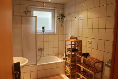 Ein Badezimmer in der Unterkunft Ferienwohnung 