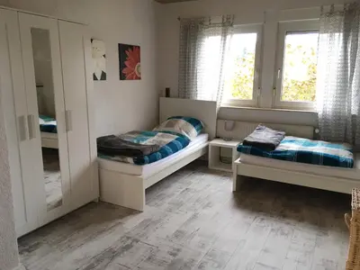 Ein Bett oder Betten in einem Zimmer der Unterkunft KRIO Nicola Rothfuchs Ferienwohnung 1