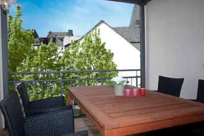 Ein Balkon oder eine Terrasse in der Unterkunft Ferienhaus Cuxborn 7