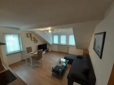 Ein Sitzbereich in der Unterkunft Ferienwohnung Viktoria