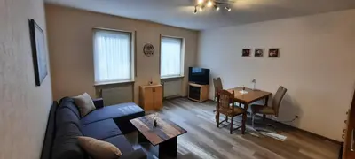 Ein Sitzbereich in der Unterkunft Ferienwohnung Viktoria