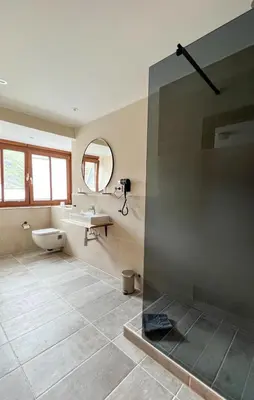 Ein Badezimmer in der Unterkunft Bacharacher Hof
