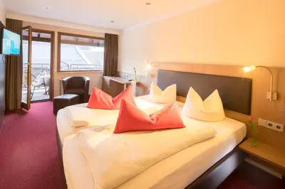 Ein Bett oder Betten in einem Zimmer der Unterkunft Bacharacher Hof