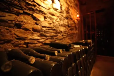 Ein Sitzbereich in der Unterkunft Hotel Weingut Schützen