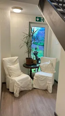 Ein Sitzbereich in der Unterkunft Hotel Ohm Patt