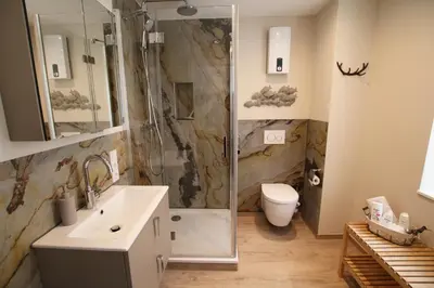 Ein Badezimmer in der Unterkunft Haus am Stadtturm