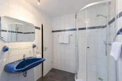 Ein Badezimmer in der Unterkunft Gaestehaus Gaes