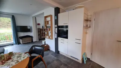 Küche/Küchenzeile in der Unterkunft Ferienwohnung Wurzelecht