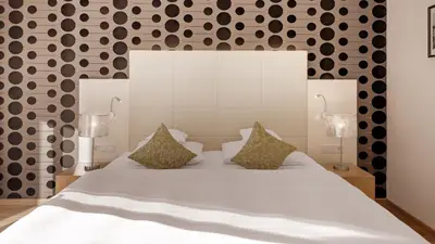 Ein Bett oder Betten in einem Zimmer der Unterkunft Hotel Moselauen