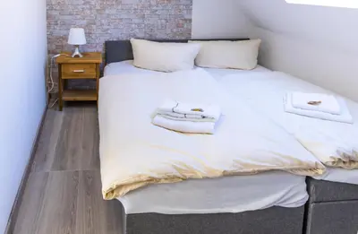 Ein Bett oder Betten in einem Zimmer der Unterkunft Ferienhaus Moselherz