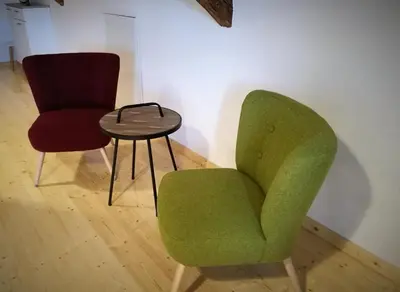 Ein Sitzbereich in der Unterkunft Beim Hooch 