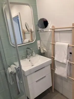 Ein Badezimmer in der Unterkunft Hotel Haus Erholung