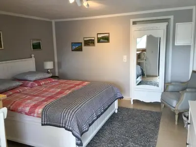 Ein Bett oder Betten in einem Zimmer der Unterkunft Ferienwohnung Scheib