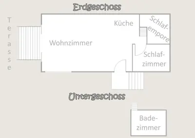 Grundriss der Unterkunft Ferienhaus auf der Schleuseninsel