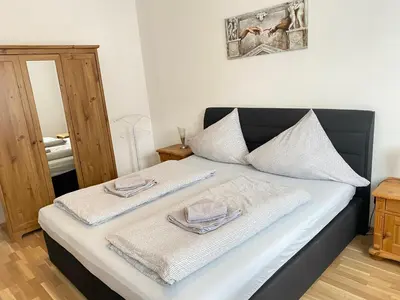 Ein Bett oder Betten in einem Zimmer der Unterkunft Haus Sonnentag