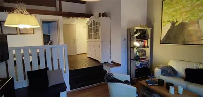 Ein Sitzbereich in der Unterkunft Ferienhaus Eifelurlaub