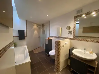 Ein Badezimmer in der Unterkunft Ferienwohnung am Kirchberg