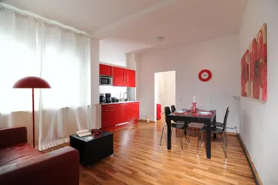 Küche/Küchenzeile in der Unterkunft Klassen Stay - City Apartments Koblenz Altstadt