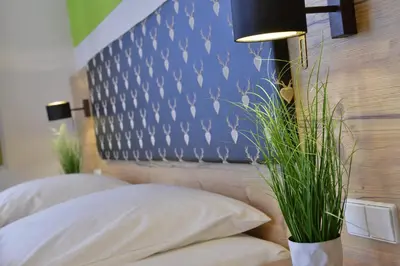 Ein Bett oder Betten in einem Zimmer der Unterkunft Landhaus Elbert