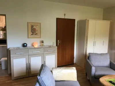 Ein Sitzbereich in der Unterkunft Ferienhaus Munterley