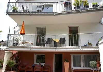 Ein Balkon oder eine Terrasse in der Unterkunft Ferienwohnung-Mosel