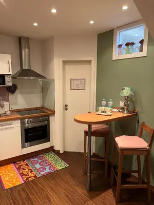 Küche/Küchenzeile in der Unterkunft Ferienwohnung Weirich