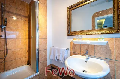 Ein Badezimmer in der Unterkunft MoselUnion - Aparthotel Landsknecht