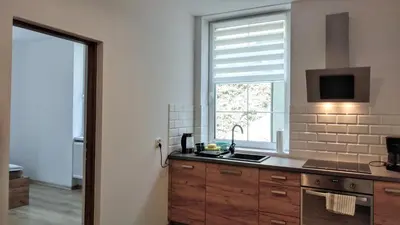 Küche/Küchenzeile in der Unterkunft Winzerhaus Loreley
