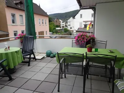 Ein Balkon oder eine Terrasse in der Unterkunft Ferienwohnung Lenartz