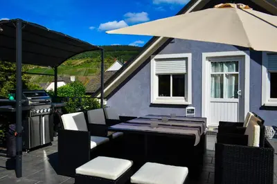 Ein Sitzbereich in der Unterkunft Haus Sybille