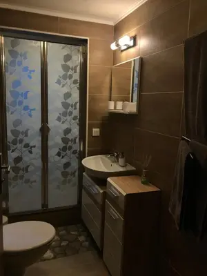 Ein Badezimmer in der Unterkunft Moselina Gästezimmer