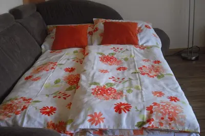 Ein Bett oder Betten in einem Zimmer der Unterkunft Ferienwohnung Haus Kotthoff