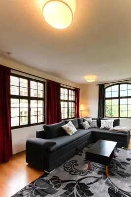 Ein Sitzbereich in der Unterkunft Ferienhaus Atelier