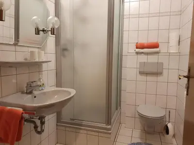 Ein Badezimmer in der Unterkunft Zum Weingutsmuseum