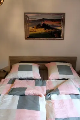 Ein Bett oder Betten in einem Zimmer der Unterkunft Ferienwohnung 
