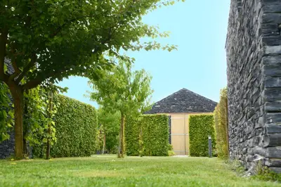 Ein Garten an der Unterkunft WeinKulturgut Longen-Schlöder