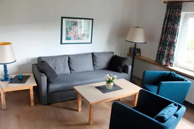 Ein Sitzbereich in der Unterkunft Landhaus Seeblick