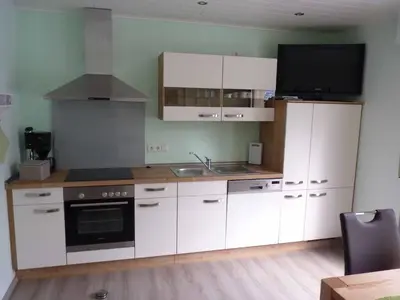 Küche/Küchenzeile in der Unterkunft Ferienwohnung Moselblick