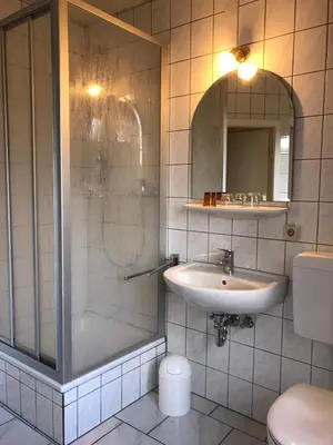 Ein Badezimmer in der Unterkunft Vogtshof von Wetteldorf