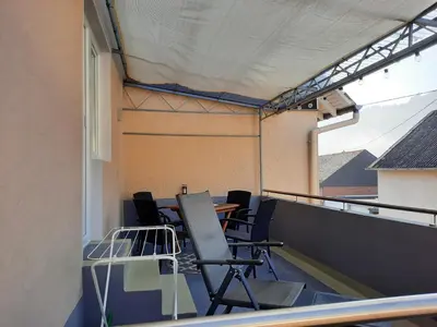Ein Balkon oder eine Terrasse in der Unterkunft Ferienwohnung Gerhard Lenz