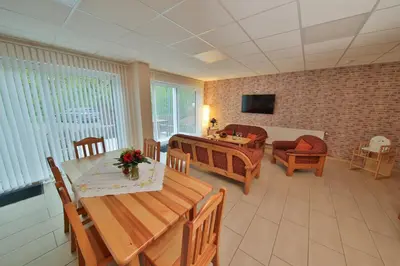 TV/Unterhaltungsangebot in der Unterkunft Barrierefreie 6 Personen Ferienwohnung im Landhausstil