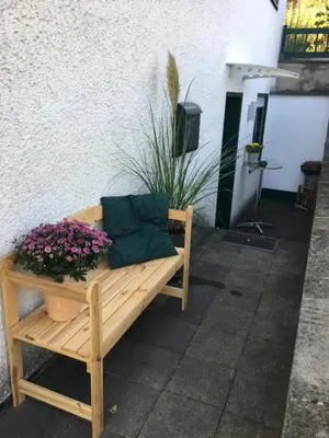 Ein Balkon oder eine Terrasse in der Unterkunft Ver-Reiss-t