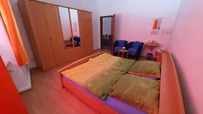 Ein Bett oder Betten in einem Zimmer der Unterkunft Haus Born