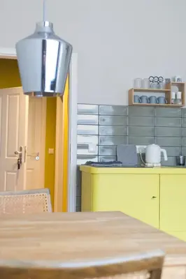 Küche/Küchenzeile in der Unterkunft Momerooms – Appartement am Momering